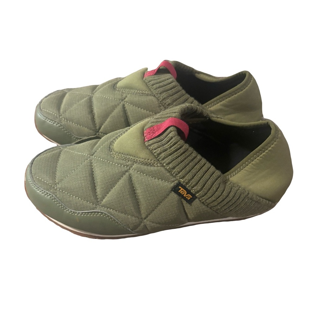 Teva Olive Green Quilted Slip-On Shoes